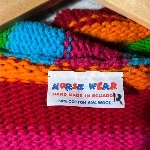 💥HP💥Handmade Rainbow Flower Sweater – Youth 10-12 Large – Multi - Picture 5 of 8